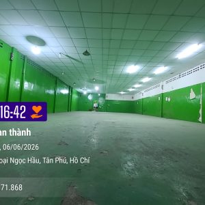 CHO THUÊ KHO XƯỞNG 300M2 TÂN PHÚ – GẦN ĐẦM SEN – CÓ PCCC TỰ ĐỘNG